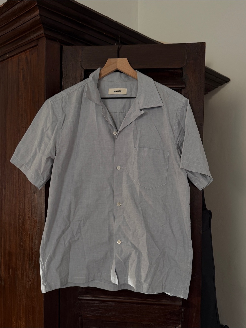 Buck Mason NWOT Men's Light Blue Short-Sleeve Button-Up Shirt